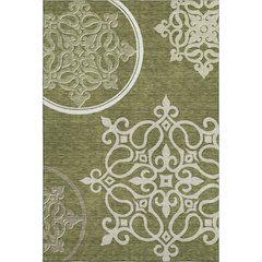 Premium Machine Washable Mayfield AMF874 Olive 3' x 5' Rug