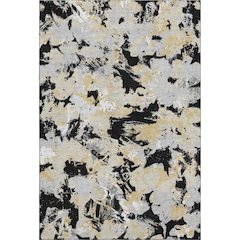 Premium Machine Washable Mayfield AMF885 Black 3' x 5' Rug