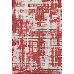 Premium Machine Washable Mayfield AMF895 Red 3' x 5' Rug