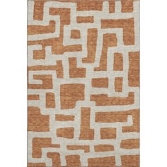Premium Machine Washable Mayfield AMF903 Terracotta 3' x 5' Rug