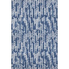Premium Machine Washable Mayfield AMF906 Navy 3' x 5' Rug