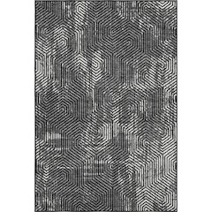 Premium Machine Washable Mayfield AMF912 Black 3' x 5' Rug