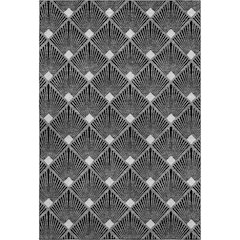 Premium Machine Washable Mayfield AMF914 Black 3' x 5' Rug