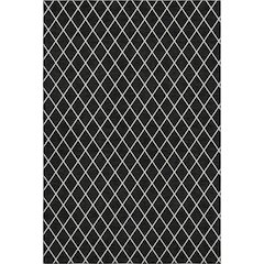Premium Machine Washable Mayfield AMF932 Black 3' x 5' Rug
