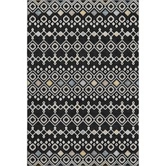 Premium Machine Washable Mayfield AMF938 Black 3' x 5' Rug