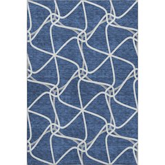 Premium Machine Washable Mayfield AMF948 Blue 3' x 5' Rug
