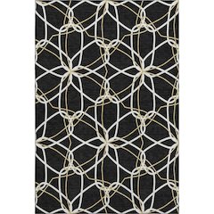Premium Machine Washable Mayfield AMF950 Black 3' x 5' Rug