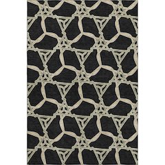 Premium Machine Washable Mayfield AMF959 Black 3' x 5' Rug