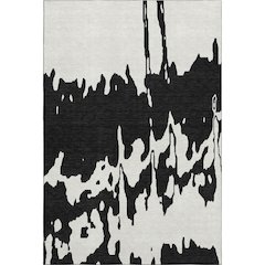 Premium Machine Washable Mayfield AMF961 Black 3' x 5' Rug
