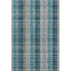 Premium Machine Washable Mayfield AMF966 Teal 3' x 5' Rug