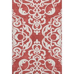 Premium Machine Washable Mayfield AMF973 Red 3' x 5' Rug