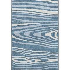 Premium Machine Washable Mayfield AMF974 Navy 3' x 5' Rug