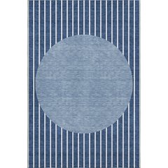 Premium Machine Washable Mayfield AMF994 Navy 3' x 5' Rug