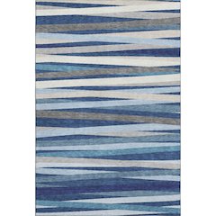 Premium Machine Washable Mayfield AMF997 Navy 3' x 5' Rug