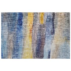 Luxury Washable Boca Blue 10' x 14' Rug