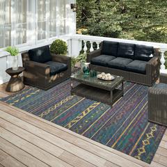 Yuma Multi Bohemian Southwest 9' x 12' Area Rug Multi AYU40
