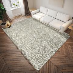 Safari Taupe Animal Animal Print 9' x 12' Area Rug Taupe ASF32