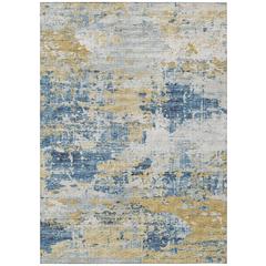 Indoor/Outdoor Accord AAC34 Blue Washable 3' x 5' Rug