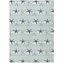 Indoor/Outdoor Surfside ASR42 Seaglass Washable 3' x 5' Rug