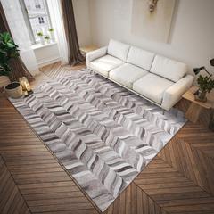 Laredo Gray Animal Patchwork 9' x 12' Area Rug Gray ALR41