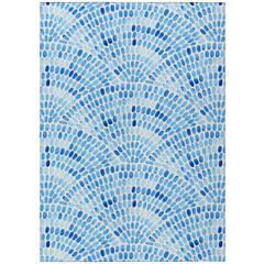 Indoor/Outdoor Surfside ASR37 Blue Washable 3' x 5' Rug