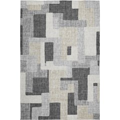 Luxury Washable Indoor/Outdoor Portico Gray 3' x 5' Rug