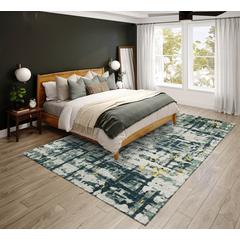 Bravado Gilded Contemporary Abstract 9' x 12' Area Rug Gilded ABV35