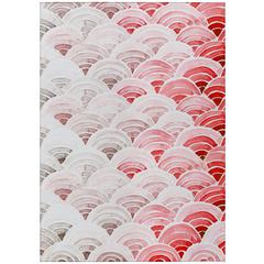 Indoor/Outdoor Surfside ASR35 Red Washable 3' x 5' Rug
