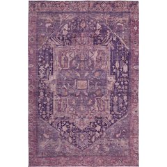 Luxury Washable Indoor/Outdoor Solace Eggplant 3' x 5' Rug