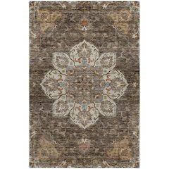 Indoor/Outdoor Silk Road Chocolate 3' x 5' Rug