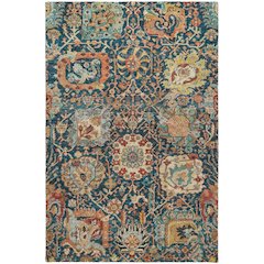 Luxury Washable Indoor/Outdoor Tabrook Navy 3' x 5' Rug