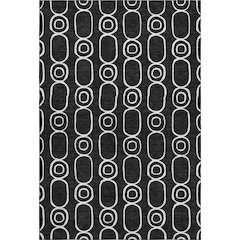 Luxury Washable Indoor/Outdoor The Reserve Black 3' x 5' Rug