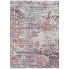 Indoor/Outdoor Accord AAC34 Pink Washable 3' x 5' Rug