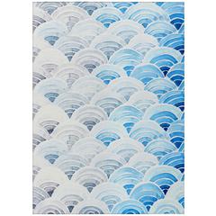 Indoor/Outdoor Surfside ASR35 Blue Washable 3' x 5' Rug