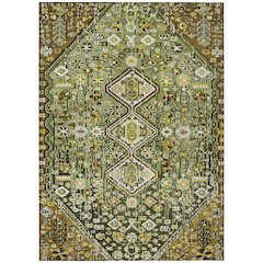 Machine Washable Indoor/Outdoor Chantille Olive 5' x 7'6" Rug