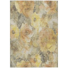 Machine Washable Indoor/Outdoor Chantille Gold 5' x 7'6" Rug