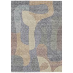 Machine Washable Indoor/Outdoor Chantille Gray 5' x 7'6" Rug