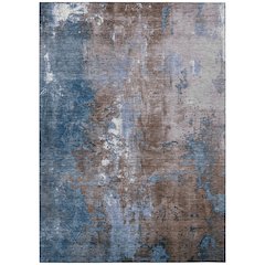 Machine Washable Indoor/Outdoor Chantille Brown 5' x 7'6" Rug