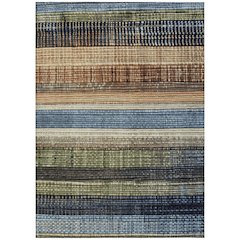 Machine Washable Indoor/Outdoor Chantille Blue 5' x 7'6" Rug