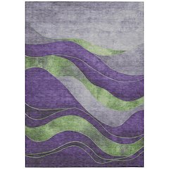 Machine Washable Indoor/Outdoor Chantille Purple 5' x 7'6" Rug