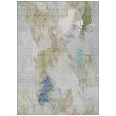 Machine Washable Indoor/Outdoor Chantille Beige 5' x 7'6" Rug