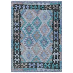 Machine Washable Indoor/Outdoor Chantille Teal 5' x 7'6" Rug