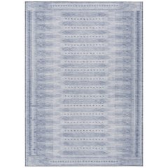 Machine Washable Indoor/Outdoor Chantille Blue 5' x 7'6" Rug
