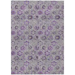 Machine Washable Indoor/Outdoor Chantille Purple 5' x 7'6" Rug