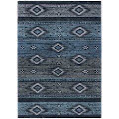 Machine Washable Indoor/Outdoor Chantille Teal 5' x 7'6" Rug