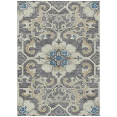 Machine Washable Indoor/Outdoor Chantille Beige 5' x 7'6" Rug