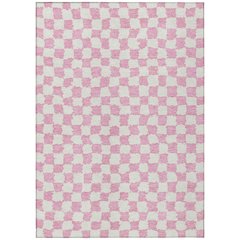 Machine Washable Indoor/Outdoor Chantille Pink 5' x 7'6" Rug