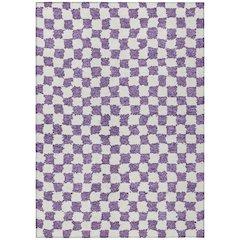 Machine Washable Indoor/Outdoor Chantille Purple 5' x 7'6" Rug