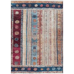 Machine Washable Indoor/Outdoor Chantille Navy 5' x 7'6" Rug