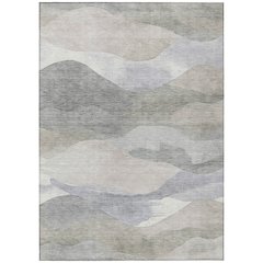 Machine Washable Indoor/Outdoor Chantille Beige 5' x 7'6" Rug